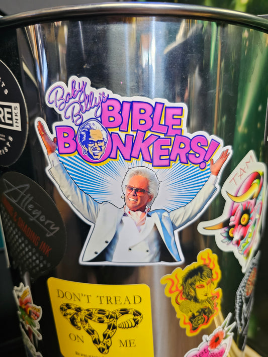 large Baby Billy Bible Bonkers sticker